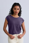 Women's Organic Cotton Cap Sleeve Easy Tee - Purple Twilight