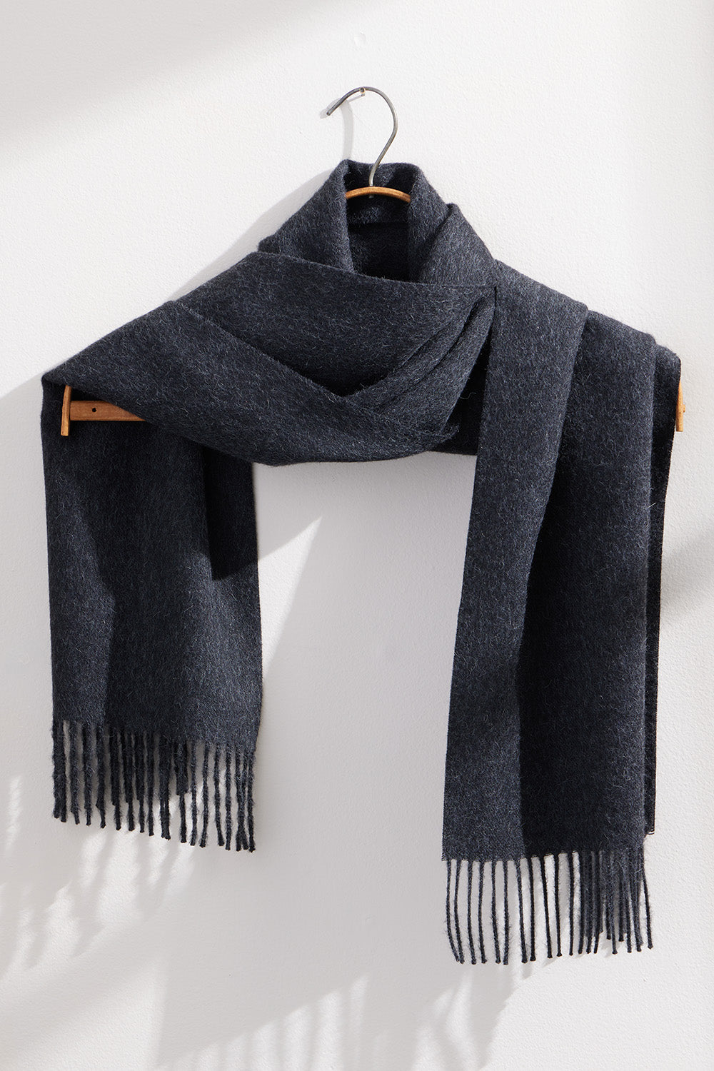 Baby Alpaca Scarf - Charcoal
