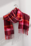 Baby Alpaca Scarf - Red Plaid