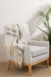 Baby Alpaca Throw Blanket - Undyed Plaid