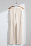 Women's Organic Cotton Double Knit Luxe Cargo Trousers - Undyed