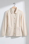 Women's Organic Cotton Double Knit Luxe Shirt Jacket - Undyed