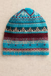 Highlands Pattern Alpaca Blend Hat - Turquoise