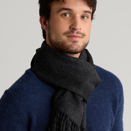 Baby Alpaca Scarf - Charcoal