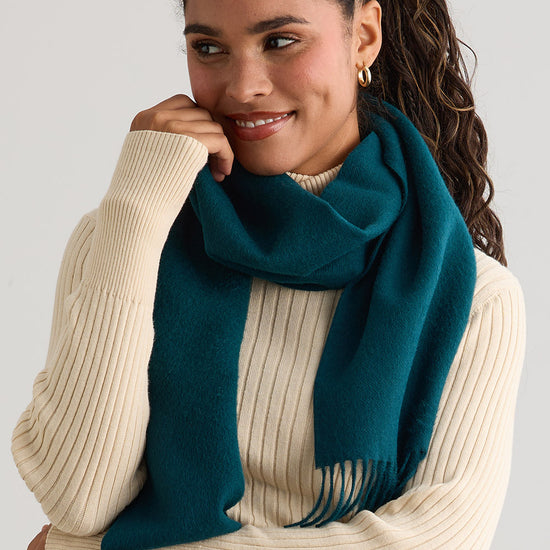 Baby Alpaca Scarf - Jade Green