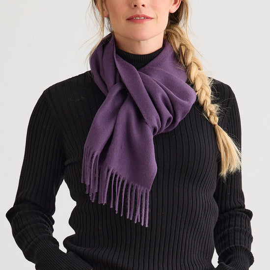 Baby Alpaca Scarf - Purple
