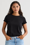 Women's Organic Cotton Relaxed Crew Neck T-shirt - Black