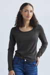 Women's Organic Cotton Scoop Neck Long Sleeve Tee