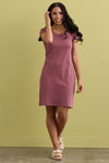 Women's 100% Organic Cotton T-Shirt Dress - Soft Plum