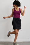 Women's Organic Cotton Reversible 2 in 1 Tank Top - Boysenberry