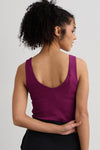 Women's Organic Cotton Reversible 2 in 1 Tank Top - Boysenberry
