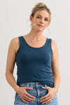 Women's Organic Cotton Reversible 2 in 1 Tank Top - Dark Ocean