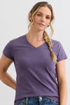 Women's Organic Cotton V-Neck T-shirt - Purple Twilight
