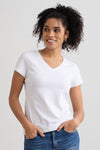 Women's Organic Cotton V-Neck T-shirt - White