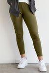 Women's Organic 100% Cotton Leggings - Olive