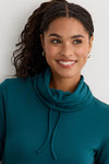 Women's Organic French Terry Weekend Dress - Deep Teal