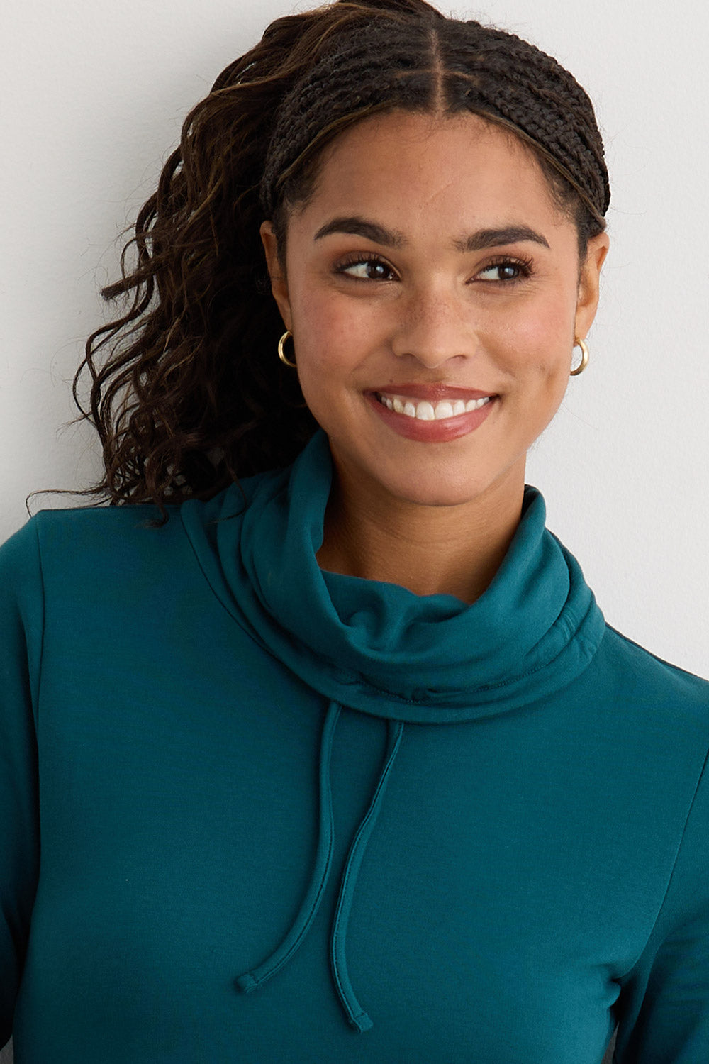 Women's Organic French Terry Weekend Dress - Deep Teal