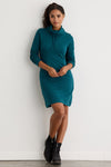 Women's Organic Cotton French Terry Weekend Dress - Deep Teal