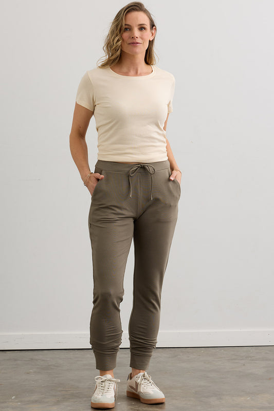 Women's Organic Cotton Joggers - Fatigue