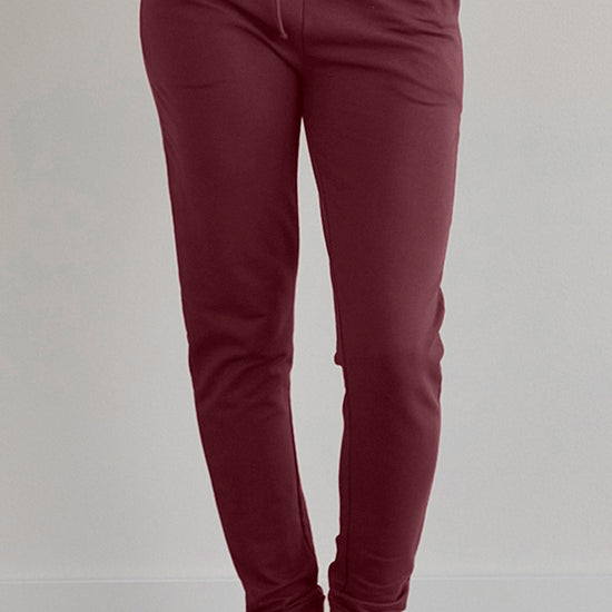 Women's Organic Cotton Joggers - Burgundy