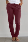 Women's Organic Cotton Joggers - Burgundy