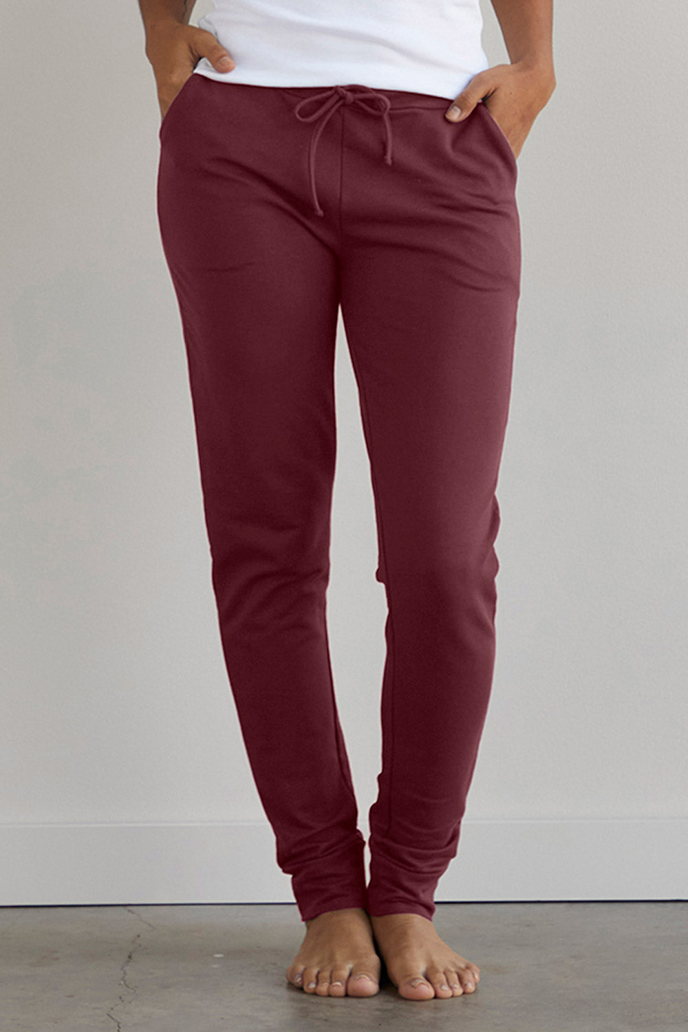Women's Organic Cotton Joggers - Burgundy