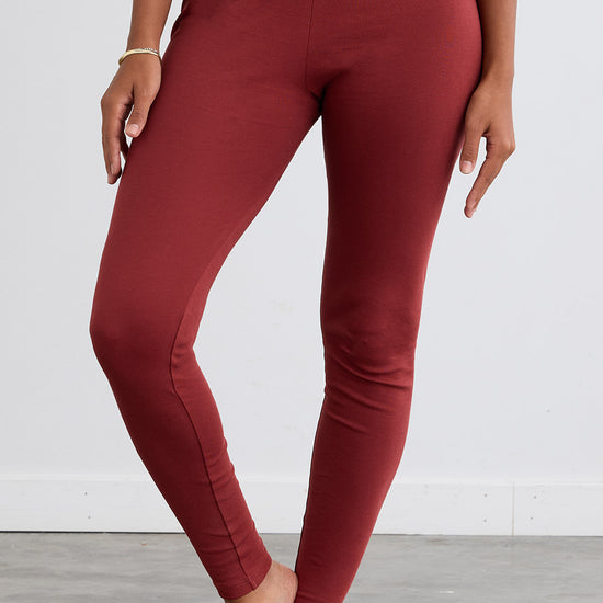 Women's Organic 100% Cotton Leggings - Auburn