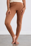 Women's Organic 100% Cotton Leggings - Cognac