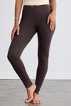 Women's Organic 100% Cotton Leggings - Dark Chocolate