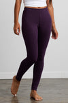 Women's Organic 100% Cotton Leggings - Eggplant
