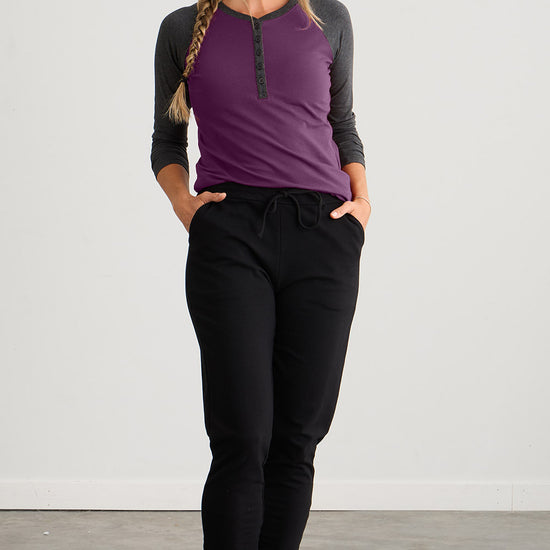 Women's Organic Cotton Joggers - Black