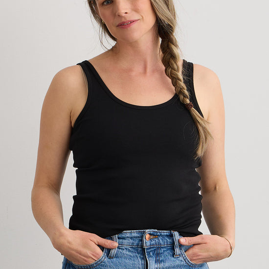 Women's Luxe 100% Organic Cotton Tank Top - Black