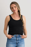 Women's Luxe 100% Organic Cotton Tank Top - Black