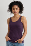 Women's Luxe 100% Organic Cotton Tank Top - Eggplant