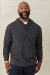 Unisex 100% Organic Cotton Lightweight Pullover Hoodie - Dark Charcoal Heather