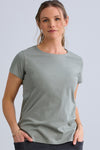 Women's 100% Organic Cotton Relaxed Crew Neck T-shirt - Sage