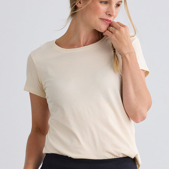 Women's 100% Organic Cotton Relaxed Crew Neck T-shirt - Undyed