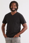 Men's Organic Cotton V-Neck T-Shirt - Black
