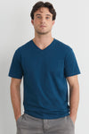 Men's Organic Cotton V-Neck T-Shirt - Peacock