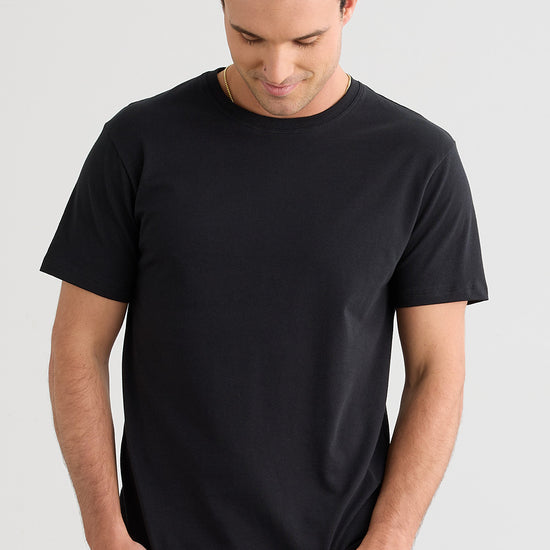 Men's Organic Cotton Crew Neck T-Shirt - Black
