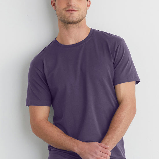Men's Organic Cotton Crew Neck T-Shirt - Purple Twilight
