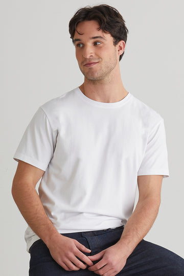 Men's Organic Cotton Crew Neck T-Shirt - White