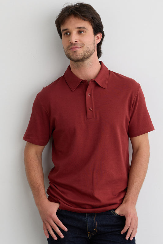 Men's 100% Organic Cotton Polo Shirt - Auburn