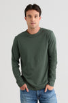 Men's 100% Organic Cotton Long Sleeve Crew Neck T-shirt - Balsam