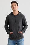 Unisex 100% Organic Cotton Lightweight Pullover Hoodie - Dark Charcoal Heather