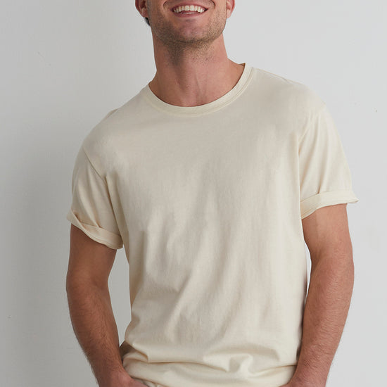 Men's 100% Organic Cotton Crew Neck T-Shirt - Undyed