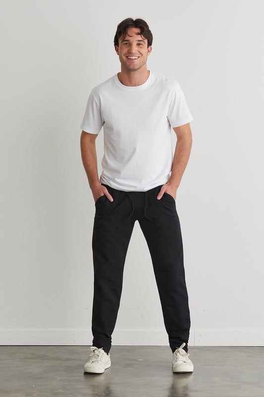 Men's Organic Cotton Jogger Pants - Black