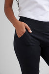 Women's Organic Knit Pants with Pockets - Black