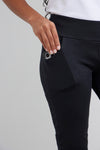 Women's Organic Knit Pants with Pockets - Black