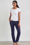 Women's Organic Knit Pants with Pockets - Midnight Navy